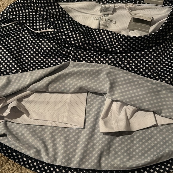 Kate Lord Gingham Golf Athletic Skort Gingham Print M NWT - Picture 6 of 7